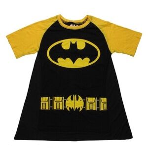 🆕 Batgirl Logo Costume Caped Black Juniors T-Shirt, Sz: S/P, New
